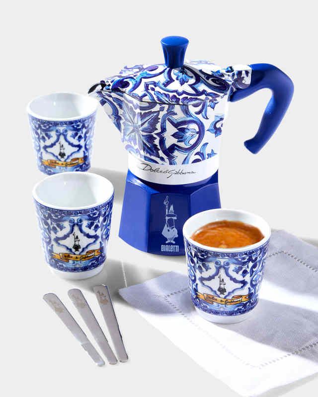 2-Cup Moka Express Pot With Espresso Cups & Stirrers